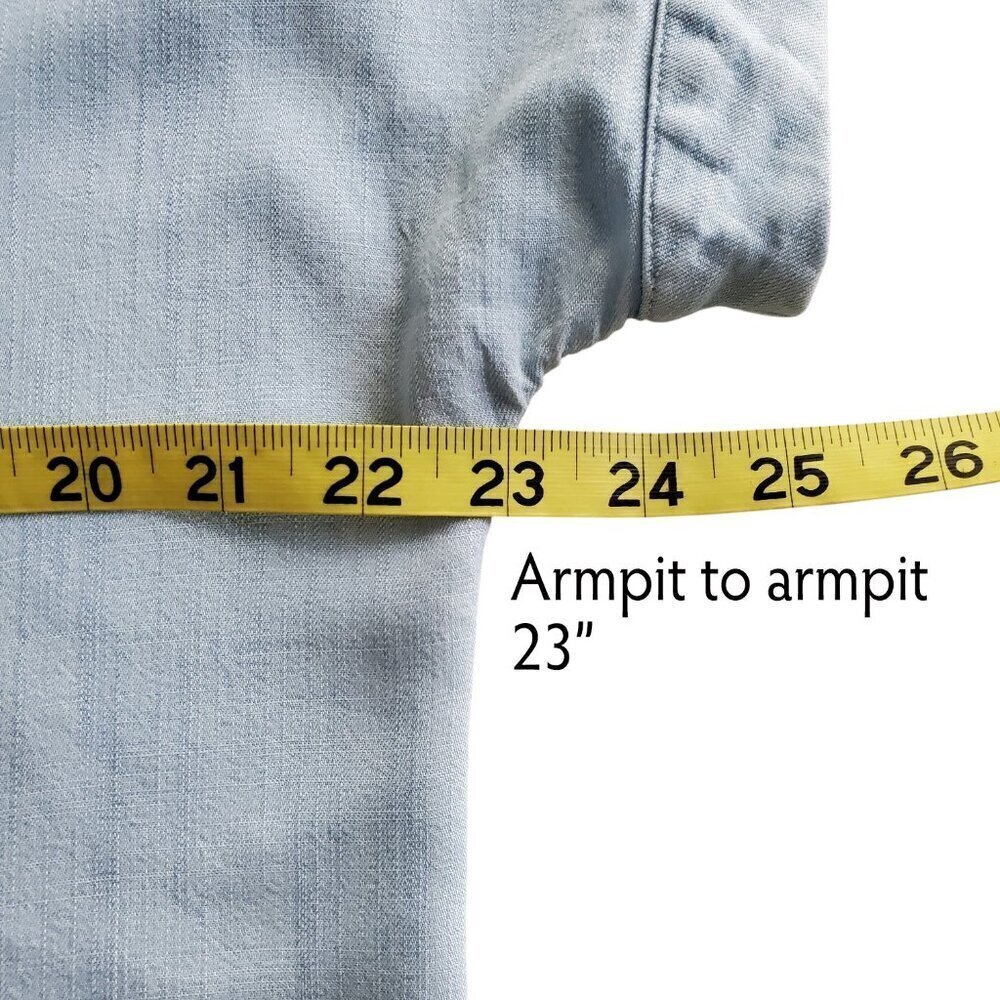 Soft Surroundings Je Veux 100% Lyocell Shirt Light Chambray Size S - Picture 13 of 16